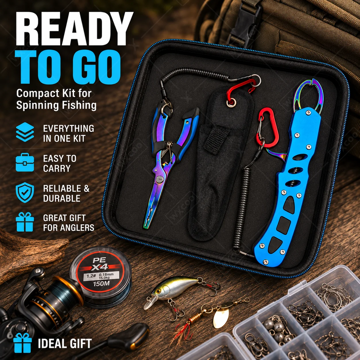 Blue Titanium Coated Saltwater - đánh giá và giá Fishing Hook Sharpener