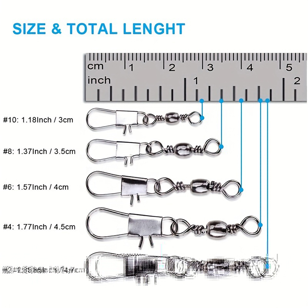 100Pcs/Lot 4#6#8#10#12# Swivel - đánh giá và giá Fishing Hook Stainless Steel