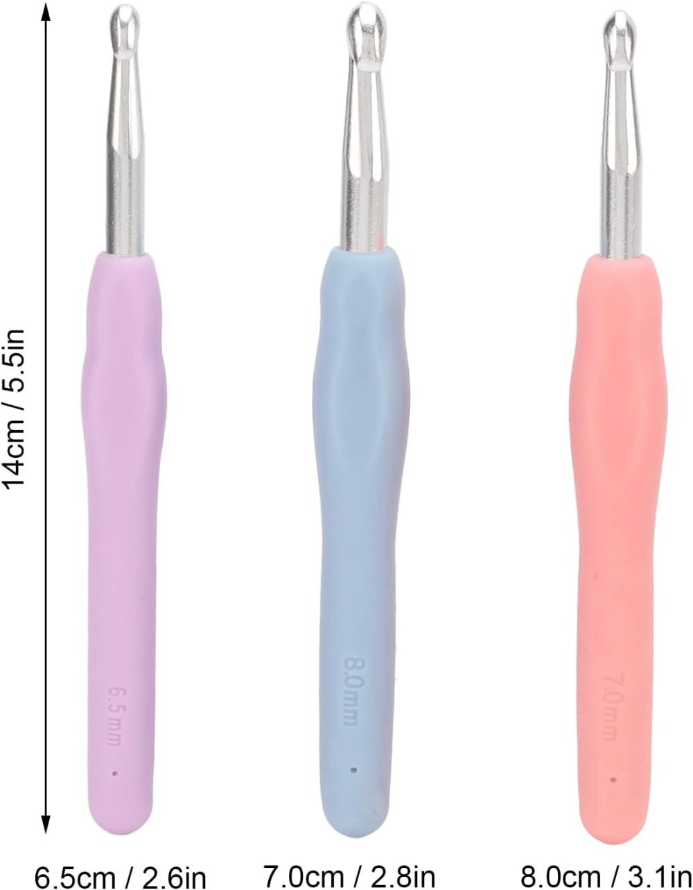 Ergonomic Crochet Hooks Set La - đánh giá và giá Fishing Hook Size