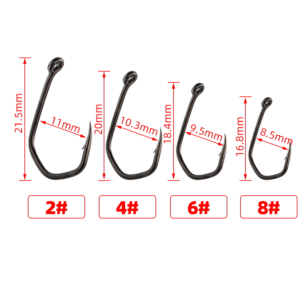 Bộ 50 Cá Chép Móc Câu Cá Kẽm G - đánh giá và giá Fishing Hook Offset